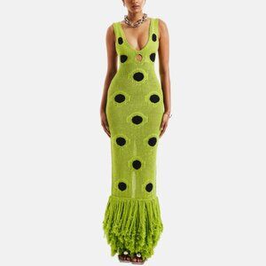 Brand New: Hanifa Harper Maxi Polka Dot dress